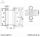 Петля HAFELE для маятниковых дверей до 55 кг. Толщина двери 40-45 мм, сталь, цвет золото