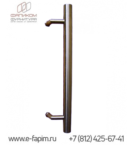 Вертикальная нержавеющая ручка с выносом (полированная) Фапиком длиной 500-2700 мм