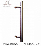 Вертикальная нержавеющая ручка с выносом (матовая) Фапиком длиной 500-2700 мм