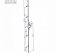Замок Maxbar №856 привод от ручки, F16/40/92/8мм, 4 ролика, цапфа, серебро, удлиняемый